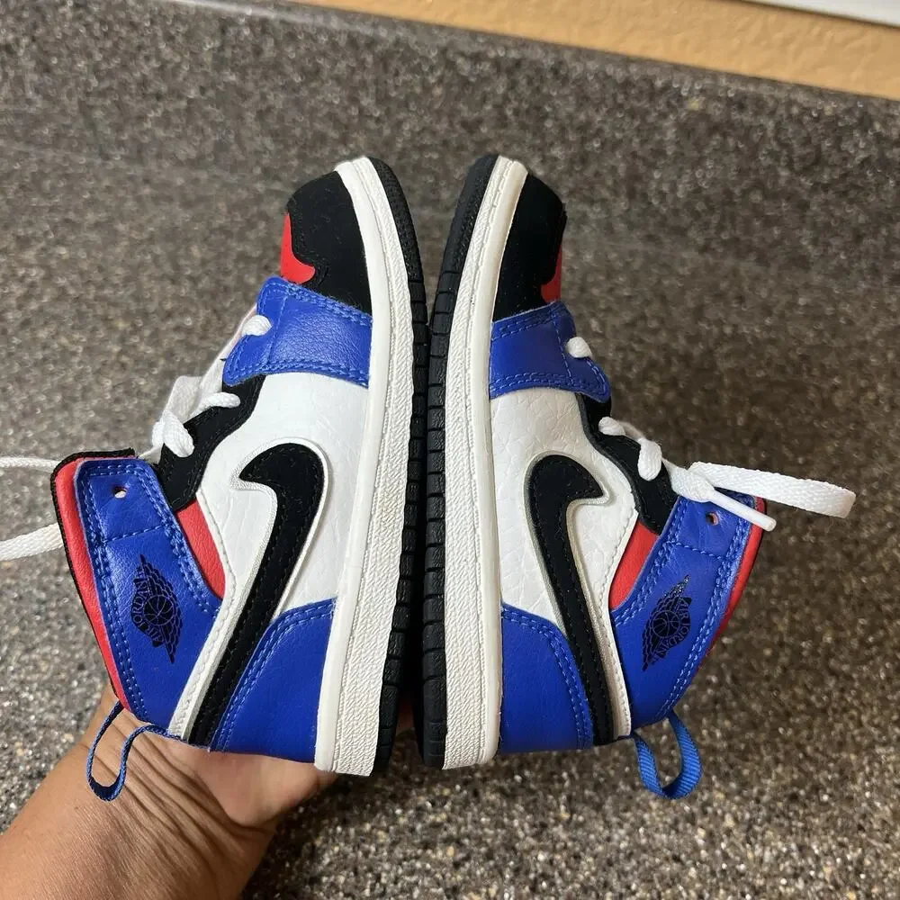Nike Jordan Little Kids Toddler Size 8C Multicolor Leather Sneaker High Top Shoe